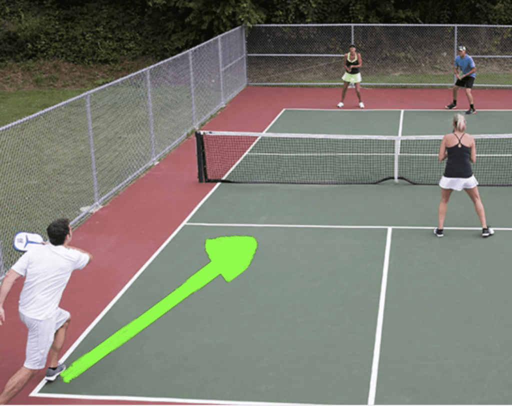 One big mistake pickleball beginners make is not coming up to the kitchen line after returning serve.